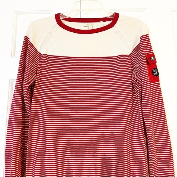 Barbour Red and White Striped Top - Picture 3 of 13